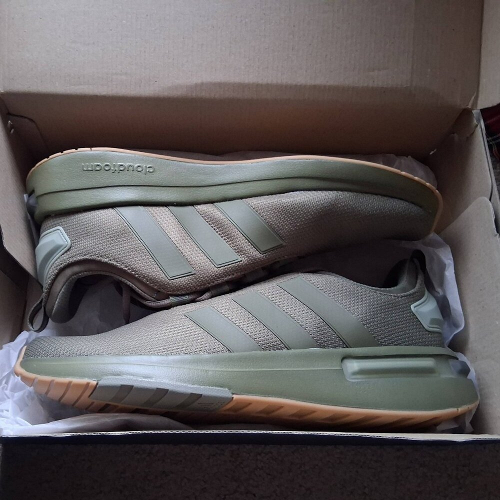 Mens Adidas Racer TR23 IH2330 Olive Strata-Silver Pebble Sz 11.5